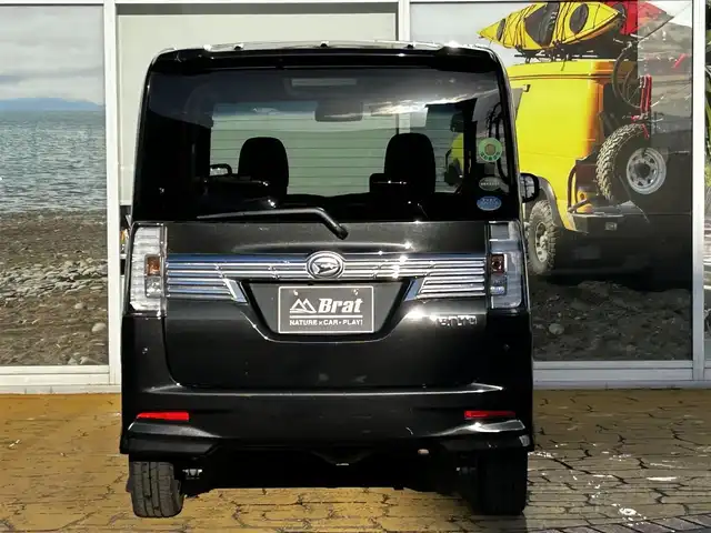 ダイハツ タント カスタム RS トップED SA Ⅲ 道北・旭川 2017(平29)年 4.7万km ブラックマイカメタリック 純正8インチナビ/フルセグTV/バックカメラ/両側電動スライドドア/クリアランスソナー/シートヒーター/スマートアシスト/アイドリングストップ/ドライブレコーダー/LEDヘッドライト/プッシュスタート/スマートキー/ETC