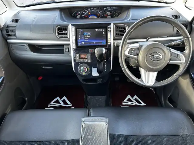 ダイハツ タント カスタム RS トップED SA Ⅲ 道北・旭川 2017(平29)年 4.7万km ブラックマイカメタリック 純正8インチナビ/フルセグTV/バックカメラ/両側電動スライドドア/クリアランスソナー/シートヒーター/スマートアシスト/アイドリングストップ/ドライブレコーダー/LEDヘッドライト/プッシュスタート/スマートキー/ETC