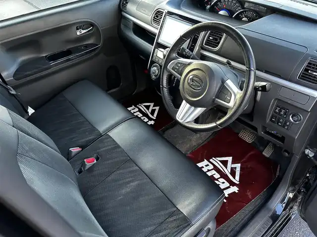 ダイハツ タント カスタム RS トップED SA Ⅲ 道北・旭川 2017(平29)年 4.7万km ブラックマイカメタリック 純正8インチナビ/フルセグTV/バックカメラ/両側電動スライドドア/クリアランスソナー/シートヒーター/スマートアシスト/アイドリングストップ/ドライブレコーダー/LEDヘッドライト/プッシュスタート/スマートキー/ETC