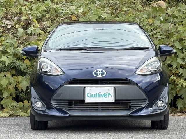 トヨタ アクア S スタイルブラック 大分県 2018(平30)年 5.2万km ダークブルーマイカ トヨタセーフティセンス/社外メモリーナビ/バックカメラ/フルセグ /DVD/Bluetooth/ビルトインETC/レーンキープアシスト/純正LEDヘッドライト/フォグランプ/オートライトコントロール/オートハイビームアシスト/スマートキー/エンジンプッシュスタート