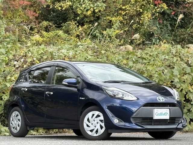 トヨタ アクア S スタイルブラック 大分県 2018(平30)年 5.2万km ダークブルーマイカ トヨタセーフティセンス/社外メモリーナビ/バックカメラ/フルセグ /DVD/Bluetooth/ビルトインETC/レーンキープアシスト/純正LEDヘッドライト/フォグランプ/オートライトコントロール/オートハイビームアシスト/スマートキー/エンジンプッシュスタート