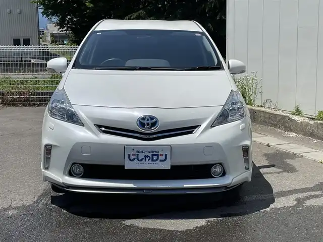 トヨタ プリウス α S ツーリングセレクション 福島県 2014(平26)年 10.3万km ホワイトパールクリスタルシャイン (株)IDOMが運営する【じしゃロン福島店】の自社ローン専用車両になりますこちらは現金またはオートローンご利用時の価格です。自社ローンご希望の方は別途その旨お申付け下さい/純正ＳＤナビ/フルセグテレビ/バックカメラ/クルーズコントロール/純正１７インチＡＷ/ステアリングリモコン/革巻ステアリング/モデリスタエアロ/ＡＣ１００/ワイパーデアイサー/ＥＴＣ