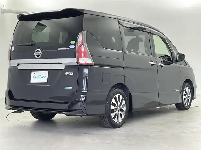 日産 セレナ ハイウェイスター プロパイロットED 福井県 2016(平28)年 5.2万km ダイヤモンドブラック プロパイロット/・衝突軽減ブレーキ/・車線逸脱警報機能/・クルーズコントロール（追従有）/・レーンキープアシスト/純正9インチナビ/【AM/FM/CD/Bluetooth/フルセグTV】/バックカメラ/ビルトインETC/両側パワースライドドア/純正フリップダウンモニター/プッシュスタート/スマートキー/スペアキー/オートライト/LEDヘッドライド