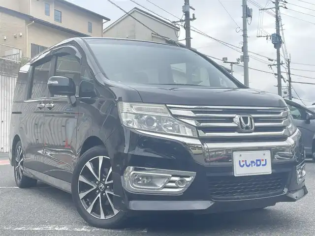 ホンダ ステップワゴン スパーダ Z クールスピリット 福岡県 2013(平25)年 9.1万km プレミアムスパークルブラックパール (株)IDOMが運営する【じしゃロン八幡西店】の自社ローン専用車両になります。こちらは現金またはオートローンご利用時の価格です。自社ローンご希望の方は別途その旨お申付け下さい/社外メモリナビ【VXM-135VFNi】/(Bluetooth/CD/DVD/フルセグTV)/両側電動スライドドア/アイドリングストップ/横滑り防止装置/ステアリングリモコン/パドルシフト/バックカメラ/ビルトインETC/純正フロアマット/ハーフレザーシート/純正17インチアルミホイール/フォグランプ/オートライト/スマートキー
