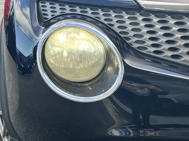 日産 ジューク 15RX アーバンセレクション 山口県 2011(平23)年 6.7万km サファイアブラック 社外メモリーナビ＆/フルセグTV＆バックカメラ/社外18インチアルミ/社外フロアマット/社外フロントタワーバー/社外マフラー/純正ドアバイザー/純正フォグランプ/オートライト/インテリジェントキー/エンジンプッシュスタート/ETC