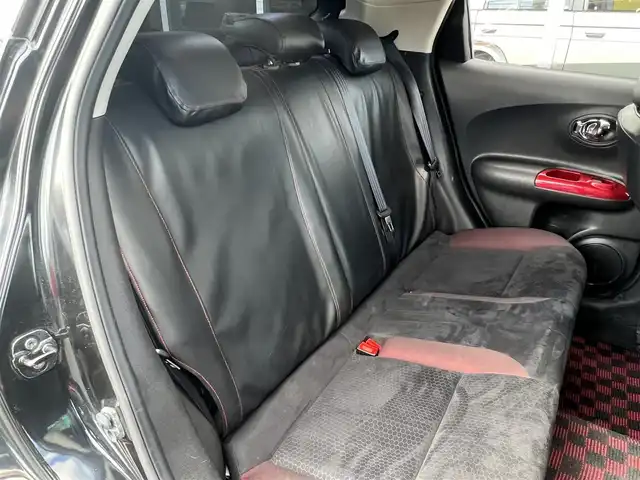 日産 ジューク 15RX アーバンセレクション 山口県 2011(平23)年 6.7万km サファイアブラック 社外メモリーナビ＆/フルセグTV＆バックカメラ/社外18インチアルミ/社外フロアマット/社外フロントタワーバー/社外マフラー/純正ドアバイザー/純正フォグランプ/オートライト/インテリジェントキー/エンジンプッシュスタート/ETC