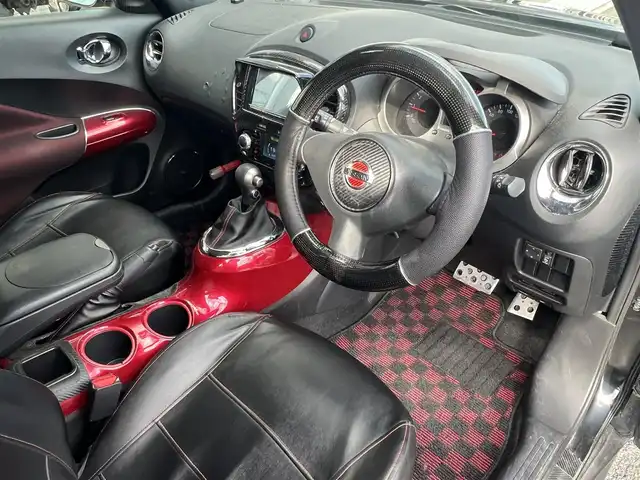 日産 ジューク 15RX アーバンセレクション 山口県 2011(平23)年 6.7万km サファイアブラック 社外メモリーナビ＆/フルセグTV＆バックカメラ/社外18インチアルミ/社外フロアマット/社外フロントタワーバー/社外マフラー/純正ドアバイザー/純正フォグランプ/オートライト/インテリジェントキー/エンジンプッシュスタート/ETC