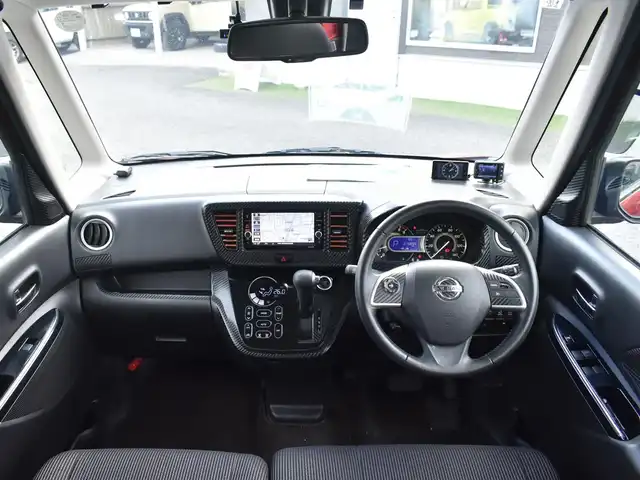 日産 デイズ ルークス ハイウェイスター Gターボ 神奈川県 2019(令1)年 1.6万km スパークリングレッド/ブラック ドラレコ前後/両側パワースライドドア/クルーズコントール/エマージェンシーブレーキ/純正メモリナビ/地デジTV/BTオーディオ/バックカメラ/ETC/サンシェード（後席）/クリアランスソナー/社外マフラー/社外レーダー（ASSURA）/純正フロアマット/ドアバイザー/保証書/取説ナビ説/スペアスマートキー/記録簿（R2 3 4）