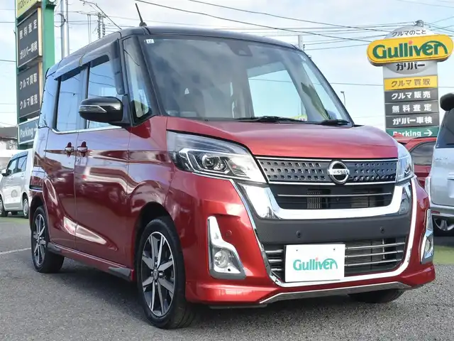 日産 デイズ ルークス ハイウェイスター Gターボ 神奈川県 2019(令1)年 1.6万km スパークリングレッド/ブラック ドラレコ前後/両側パワースライドドア/クルーズコントール/エマージェンシーブレーキ/純正メモリナビ/地デジTV/BTオーディオ/バックカメラ/ETC/サンシェード（後席）/クリアランスソナー/社外マフラー/社外レーダー（ASSURA）/純正フロアマット/ドアバイザー/保証書/取説ナビ説/スペアスマートキー/記録簿（R2 3 4）