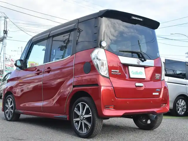 日産 デイズ ルークス ハイウェイスター Gターボ 神奈川県 2019(令1)年 1.6万km スパークリングレッド/ブラック ドラレコ前後/両側パワースライドドア/クルーズコントール/エマージェンシーブレーキ/純正メモリナビ/地デジTV/BTオーディオ/バックカメラ/ETC/サンシェード（後席）/クリアランスソナー/社外マフラー/社外レーダー（ASSURA）/純正フロアマット/ドアバイザー/保証書/取説ナビ説/スペアスマートキー/記録簿（R2 3 4）