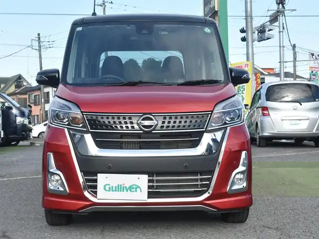 日産 デイズ ルークス ハイウェイスター Gターボ 神奈川県 2019(令1)年 1.6万km スパークリングレッド/ブラック ドラレコ前後/両側パワースライドドア/クルーズコントール/エマージェンシーブレーキ/純正メモリナビ/地デジTV/BTオーディオ/バックカメラ/ETC/サンシェード（後席）/クリアランスソナー/社外マフラー/社外レーダー（ASSURA）/純正フロアマット/ドアバイザー/保証書/取説ナビ説/スペアスマートキー/記録簿（R2 3 4）