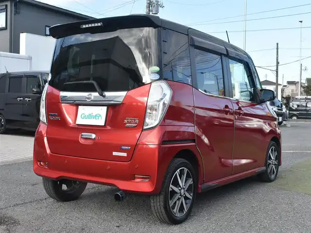 日産 デイズ ルークス ハイウェイスター Gターボ 神奈川県 2019(令1)年 1.6万km スパークリングレッド/ブラック ドラレコ前後/両側パワースライドドア/クルーズコントール/エマージェンシーブレーキ/純正メモリナビ/地デジTV/BTオーディオ/バックカメラ/ETC/サンシェード（後席）/クリアランスソナー/社外マフラー/社外レーダー（ASSURA）/純正フロアマット/ドアバイザー/保証書/取説ナビ説/スペアスマートキー/記録簿（R2 3 4）