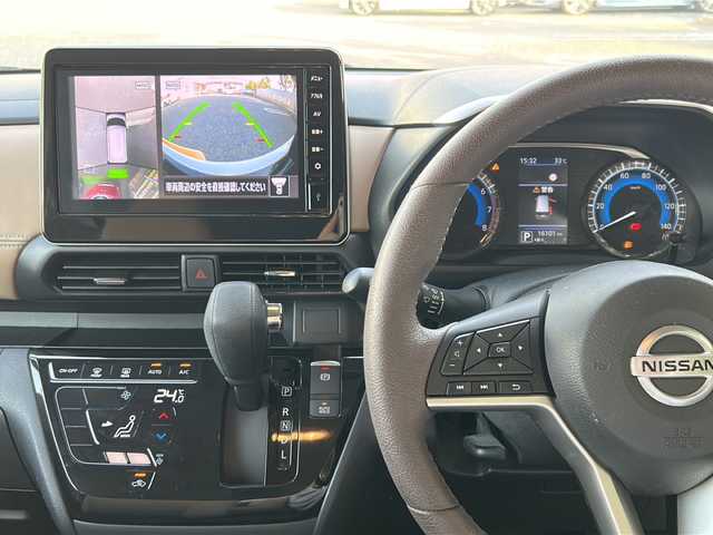 日産 ルークス HWS X プロパイロットED 埼玉県 2022(令4)年 1.7万km ホワイトパール ワンオーナー　/純正９型DA　/プロパイロット　/全方位カメラ　/TRC/衝突軽減B/コーナーセンサー　/電格ミラー　/USBソケット　/サンシェード　/パーソナルテーブル　/LEDオートライト　/保証書　/取説/OPブラウン×トリコット合皮/純正15インチAW