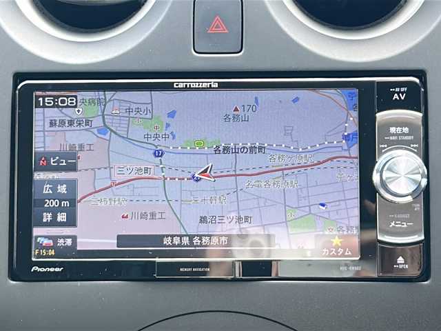 日産 ノート X DIG－S 岐阜県 2013(平25)年 7.9万km ブリリアントシルバー 社外ナビゲーション/Bluetooth/フルセグ視聴/CD/DVD/プッシュスタート/スマートキー/スペアキー/ドライブレコーダー/ハロゲンヘッドライト/アイドリングストップ/ETC/取説説明書・記録簿