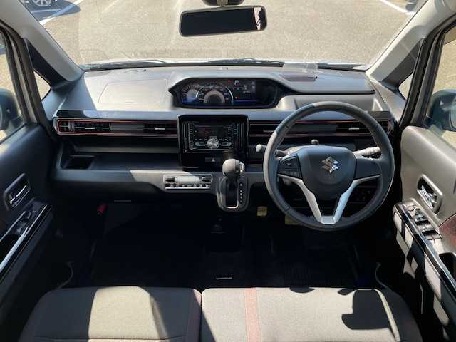 スズキ ワゴンＲ スティングレー HYBRID X 長崎県 2019(令1)年 3.9万km スチールシルバーM プッシュスタート/社外オーディオCD/BT/スズキセーフティサポート/レーンキープアシスト/D席シートヒーター/革巻きステアリング/ステアリングスイッチ/LEDヘッドライト/オートライト/純正14インチAW