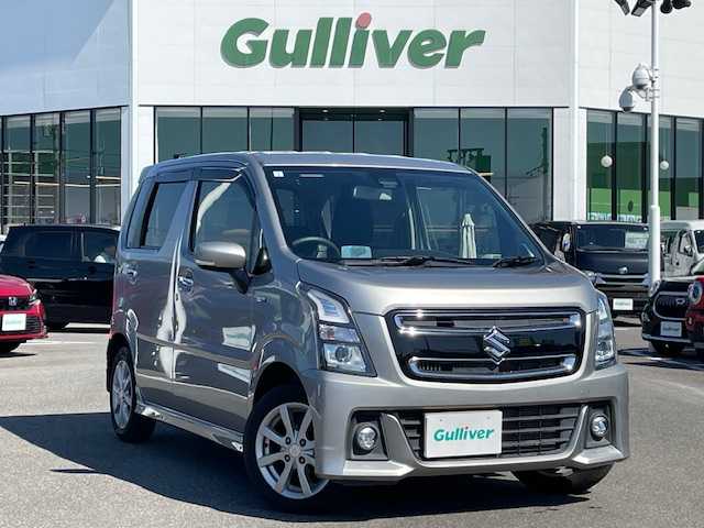 スズキ ワゴンＲ スティングレー HYBRID X 長崎県 2019(令1)年 3.9万km スチールシルバーM プッシュスタート/社外オーディオCD/BT/スズキセーフティサポート/レーンキープアシスト/D席シートヒーター/革巻きステアリング/ステアリングスイッチ/LEDヘッドライト/オートライト/純正14インチAW