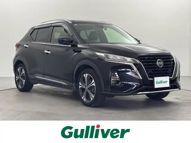日産 キックス X 福井県 2021(令3)年 1.4万km ピュアブラック プロパイロット/・衝突軽減ブレーキ/・車線逸脱警報機能/・レーンキープアシスト/・クルーズコントロール（追従有）/純正ナビゲーション/【AM/FM/CD/Bluetooth/フルセグTV】/アラウンドビューモニター/ビルトインETC/デジタルインナーミラー/オートライト/LEDヘッドライド/ヘッドライドレベライザー/プッシュスタート/スマートキー/取扱説明書