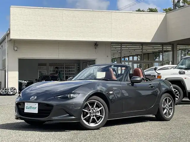 マツダ ロードスター ブラウン トップ 宮城県 2023(令5)年 0.8万km マシーングレープレミアムM /ブラウンレザーシート//BOSEプレミアムサウンド//純正メモリナビ//CD/DVD/SD/BT/USB/フルセグテレビ//バックカメラ//シートヒーター//クルーズコントロール//スマートシティブレーキサポート//ブラインドスポットモニター//車線逸脱警報//ビルトインETC//社外ドライブレコーダー前方