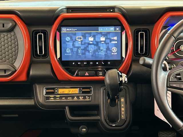 スズキ ハスラー HYBRID X 埼玉県 2020(令2)年 0.7万km バーミリオンオレンジ/ガンメタリック2トーン デュアルカメラブレーキサポート/純正メモリナビ/　　BT/フルセグ/アラウンドビューモニター/クルーズコントロール/LEDオートライト/シートヒーター/純正15インチアルミホイール/ステアリングスイッチ