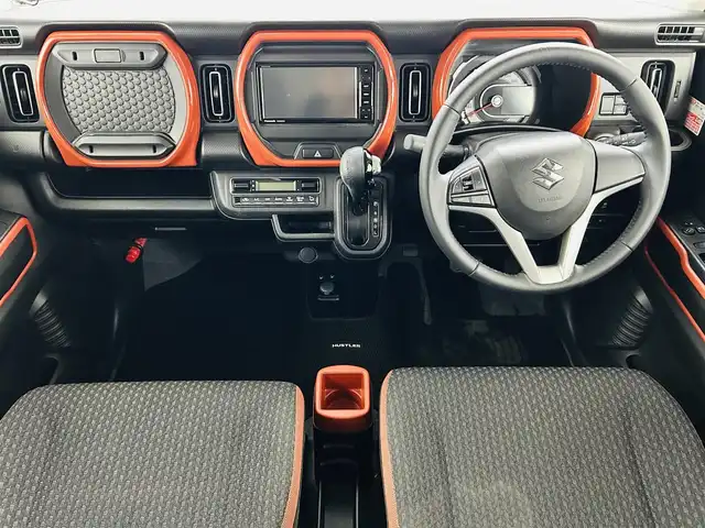 スズキ ハスラー HYBRID X 福島県 2020(令2)年 5.6万km アクティブイエロー/ホワイト2トーンルーフ 社外SDナビゲーション/型式：CN-RA04WD/【CD/DVD/Bluetooth/フルセグTV】/・バックカメラ/・ETC/衝突軽減ブレーキ/レーンキープアシスト/車線逸脱警報装置/後方コーナーセンサー/運転席＋助手席シートヒーター/LEDヘッドライト/・オートライト/・フロントフォグライト/純正15インチアルミホイール/ステアリングスイッチ/ABS/横滑り防止装置/アイドリングストップ/電動格納ミラー/純正フロアマット/ドアバイザー/プッシュスタート/・スマートキー/・スペアキー/保証書