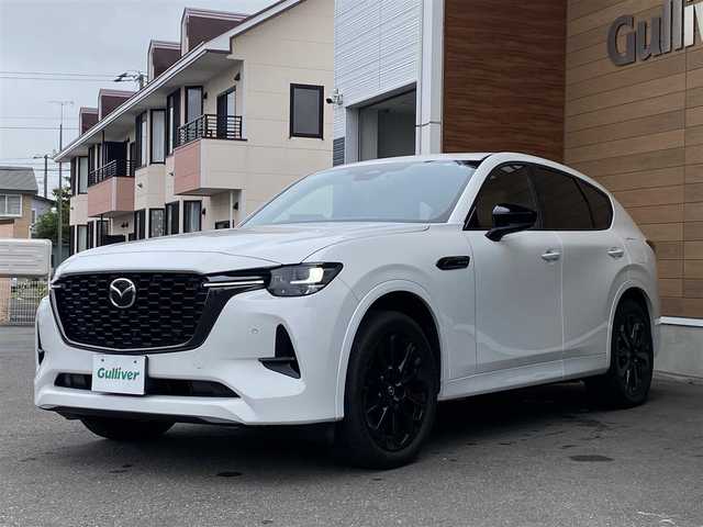 マツダ ＣＸ－６０ XD HV プレミアムスポーツ 道央・札幌 2022(令4)年 1.9万km ロジウムホワイトプレミアムメタリック メモリナビ/フルセグテレビ/バックカメラ/アイドリングストップ/クルーズコントロール/サンルーフ/プッシュスタート/ETC/パドルシフト/オートホールド/イルミスカーフライト/置くだけスマホ充電/ワンオーナー