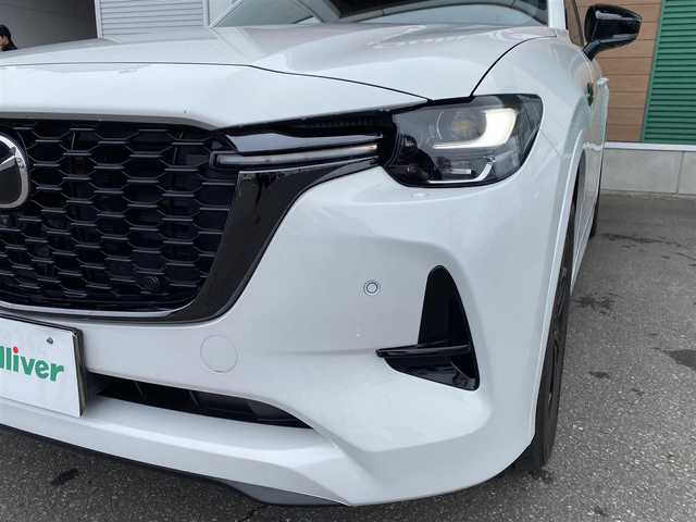 マツダ ＣＸ－６０ XD HV プレミアムスポーツ 道央・札幌 2022(令4)年 1.9万km ロジウムホワイトプレミアムメタリック 登録時走行距離 18098km/　4　W　D　/ワンオーナー/ディーゼルハイブリッド/サンルーフ/寒冷地仕様/衝突軽減ブレーキ/レーンキープアシスト/純正メーカーナビ/(AM/FM/BT/フルセグTV)/バックカメラ/全方位カメラ/パワーバックドア/レーダークルーズコントロール/茶ハーフレザーシート/前席パワーシート/置くだけ充電/コーナーセンサー/LEDヘッドライト/フロントフォグランプ/プッシュスタート/スマートキー/スペアキー×1/純正フロアマット/純正AW付冬タイヤあり/取説/保証書
