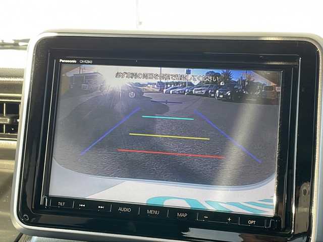 スズキ スペーシア ギア HYBRID XZターボ 福岡県 2019(令1)年 9.1万km オフブルーメタリック/ガンメタリック2トーンルーフ 純正8インチナビ/【AM/FM/CD/DVD/SD/BT/USB/フルセグTV】/社外10.1インチ後席モニター【RSA10S-L-S】/バックカメラ/ETC/ルーフキャリア/後席送風機/電動格納ミラー/前席シートヒーター/LEDヘッドライト＆フォグランプ/ステアリングスイッチ/パドルシフト/TVキャンセラー/後席サンシェード/後席用テーブル