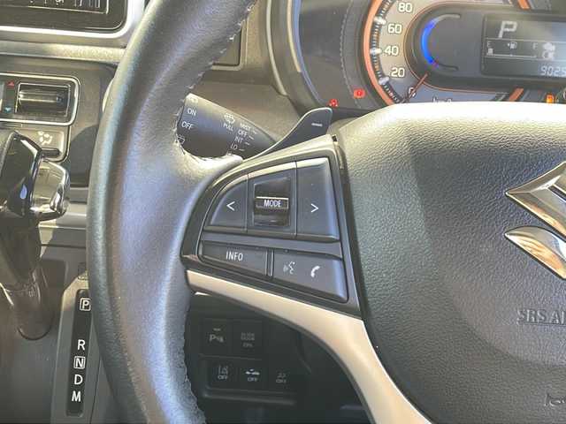 スズキ スペーシア ギア HYBRID XZターボ 福岡県 2019(令1)年 9.1万km オフブルーメタリック/ガンメタリック2トーンルーフ 純正8インチナビ/【AM/FM/CD/DVD/SD/BT/USB/フルセグTV】/社外10.1インチ後席モニター【RSA10S-L-S】/バックカメラ/ETC/ルーフキャリア/後席送風機/電動格納ミラー/前席シートヒーター/LEDヘッドライト＆フォグランプ/ステアリングスイッチ/パドルシフト/TVキャンセラー/後席サンシェード/後席用テーブル