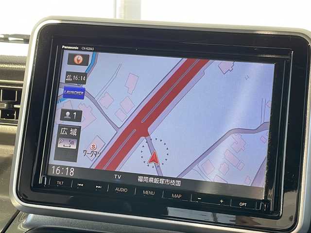 スズキ スペーシア ギア HYBRID XZターボ 福岡県 2019(令1)年 9.1万km オフブルーメタリック/ガンメタリック2トーンルーフ 純正8インチナビ/【AM/FM/CD/DVD/SD/BT/USB/フルセグTV】/社外10.1インチ後席モニター【RSA10S-L-S】/バックカメラ/ETC/ルーフキャリア/後席送風機/電動格納ミラー/前席シートヒーター/LEDヘッドライト＆フォグランプ/ステアリングスイッチ/パドルシフト/TVキャンセラー/後席サンシェード/後席用テーブル