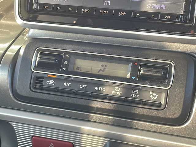 スズキ スペーシア ギア HYBRID XZターボ 福岡県 2019(令1)年 9.1万km オフブルーメタリック/ガンメタリック2トーンルーフ 純正8インチナビ/【AM/FM/CD/DVD/SD/BT/USB/フルセグTV】/社外10.1インチ後席モニター【RSA10S-L-S】/バックカメラ/ETC/ルーフキャリア/後席送風機/電動格納ミラー/前席シートヒーター/LEDヘッドライト＆フォグランプ/ステアリングスイッチ/パドルシフト/TVキャンセラー/後席サンシェード/後席用テーブル