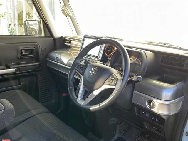 スズキ スペーシア ギア HYBRID XZターボ 福岡県 2019(令1)年 9.1万km オフブルーメタリック/ガンメタリック2トーンルーフ 純正8インチナビ/【AM/FM/CD/DVD/SD/BT/USB/フルセグTV】/社外10.1インチ後席モニター【RSA10S-L-S】/バックカメラ/ETC/ルーフキャリア/後席送風機/電動格納ミラー/前席シートヒーター/LEDヘッドライト＆フォグランプ/ステアリングスイッチ/パドルシフト/TVキャンセラー/後席サンシェード/後席用テーブル