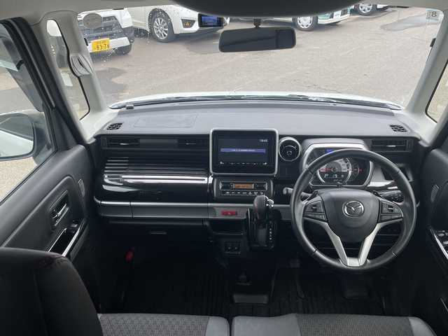 マツダ フレアワゴン カスタムスタイル ハイブリッド XT 青森県 2018(平30)年 6.5万km パールⅡ ・4WD/・ターボ/・純正ナビ/・フルセグ/・DVD/CD/SD/BT/・バックカメラ/・ドライブレコーダー/・純正エンジンスターター/・両側パワースライドドア/・衝突被害軽減ブレーキ/・レーンキープアシスト/・レーダークルーズコントロール/・パーキングセンサー/・アイドリングストップ/・ETC/・ハーフレザーシート/・前席シートヒーター/・LEDヘッドライト/・LEDフォグ/・プッシュスタート/・スマートキー/・ドアバイザー/・ミラーヒーター/カラーコードC2H(ZVRパール/ZJ3ブラック：2トーン)