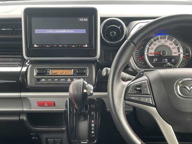 マツダ フレアワゴン カスタムスタイル ハイブリッド XT 青森県 2018(平30)年 6.5万km パールⅡ ・4WD/・ターボ/・純正ナビ/・フルセグ/・DVD/CD/SD/BT/・バックカメラ/・ドライブレコーダー/・純正エンジンスターター/・両側パワースライドドア/・衝突被害軽減ブレーキ/・レーンキープアシスト/・レーダークルーズコントロール/・パーキングセンサー/・アイドリングストップ/・ETC/・ハーフレザーシート/・前席シートヒーター/・LEDヘッドライト/・LEDフォグ/・プッシュスタート/・スマートキー/・ドアバイザー/・ミラーヒーター/カラーコードC2H(ZVRパール/ZJ3ブラック：2トーン)