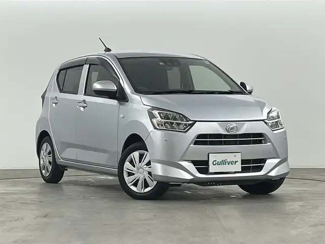 ダイハツ ミラ イース X SAⅢ 福島県 2022(令4)年 2.9万km ブライトシルバーメタリック 純正オーディオ/【AM/FM/CD/AUX】/衝突軽減ブレーキ/オートマチックハイビーム/前後コーナーセンサー/LEDヘッドライト/・オートライト/ABS/横滑り防止装置/盗難防止装置/アイドリングストップ/純正フロアマット/ドアバイザー/ベンチシート/リモコンキー