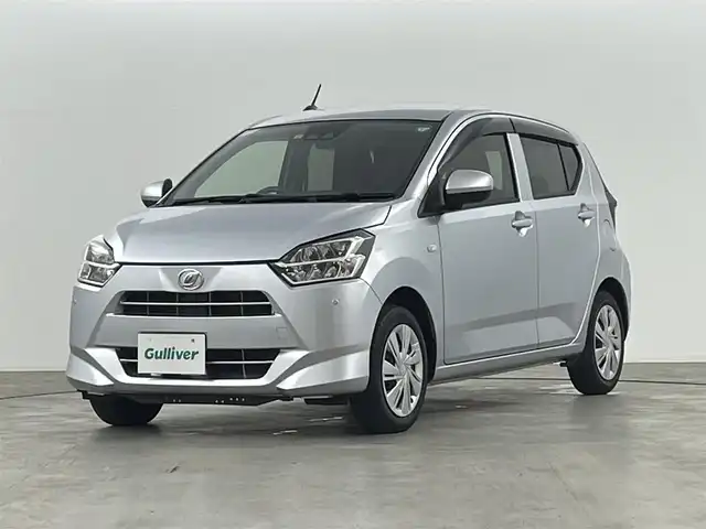 ダイハツ ミラ イース X SAⅢ 福島県 2022(令4)年 2.9万km ブライトシルバーメタリック 純正オーディオ/【AM/FM/CD/AUX】/衝突軽減ブレーキ/オートマチックハイビーム/前後コーナーセンサー/LEDヘッドライト/・オートライト/ABS/横滑り防止装置/盗難防止装置/アイドリングストップ/純正フロアマット/ドアバイザー/ベンチシート/リモコンキー