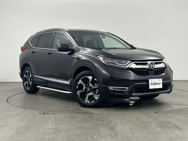 ホンダ ＣＲ－Ｖ ハイブリッド e:HEV EX マスターピース 兵庫県 2019(平31)年 3.6万km ルーセブラックM ・純正ナビ&BT&TV&USB&SD/・ビルトインETC2.0/・バックカメラ/・前後ドライブレコーダー/・レーダークルーズコントロール/・ホンダセンシング/・レーンキープアシスト/・衝突軽減ブレーキ/・クリアナンスソナー/・BSM/・コンフォートビュー/・LEDオートライト/・フォグランプ/・オートマチックハイビーム/・パワーバックドア/・サンルーフ/・レザーシート/・シートヒーター/・パワーシート/・メモリシート/・革巻きステアリング/・パドルシフト/・ステアリングスイッチ/・純正18インチアルミホイール/・純正フロアマット/・W＋サイドエアバック/・カーテンエアバック/・電動パーキングブレーキ/・ブレーキホールド/・スマートキー/・純正アンダーエアロ/・スペアキー/・プッシュスタート