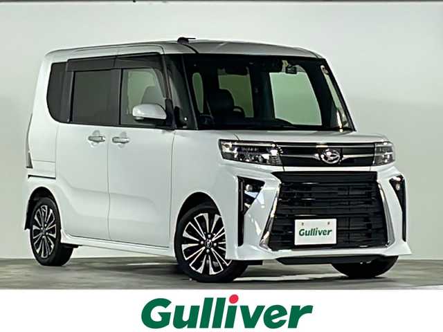 ダイハツ タント カスタム RS 広島県 2023(令5)年 2.2万km シャイニングホワイトパール スマートアシスト３/社外ナビ/CD/DVD/フルセグＴＶ/Bluetooth/バックカメラ/ＥＴＣ/シートヒーター/両側パワースライドドア/前後ドライブレコーダー/前後コーナーセンサー/LEDライト/フォグライト /オートライト/オートハイビーム/純正15インチアルミホイール/純正フロアマット/純正ドアバイザー/スマートキー/スペアキー/電動パーキングブレーキ/オートブレーキホールド