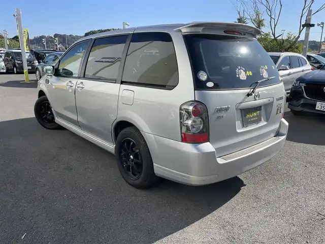 マツダ ＭＰＶ スポーツ 千葉県 2005(平17)年 6万km サンライトシルバーメタリック 社外７インチナビ/後席フリップダウンモニター/ワンセグＴＶ/両側パワースライドドア/Ｂｌｕｅｔｏｏｔｈ/電格ミラー/ステアリングスイッチ/スマートキー/社外アルミホイール/パワーウィンドウ