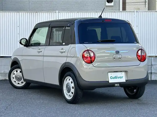 スズキ ラパン ＬＣ X 栃木県 2022(令4)年 2.5万km フォーンベージュメタリック/アーバンブラウン 2トーン 純正メモリナビ/(CD/DVD/BT/AM/FM)/フルセグTV/全周囲カメラ/ハーフレザーシート/シートヒーター/衝突被害軽減システム/車線逸脱警報/コーナーセンサー前後/ETC/LEDヘッドライト/オートライト/アイドリングストップ/ウィンカーミラー/電動格納ミラー/純正14インチAW/シートリフター/横滑り防止装置/プッシュスタート/スマートキー/フロアマット/ドアバイザー/取扱説明書/保証書