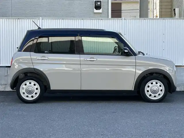 スズキ ラパン ＬＣ X 栃木県 2022(令4)年 2.5万km フォーンベージュメタリック/アーバンブラウン 2トーン 純正メモリナビ/(CD/DVD/BT/AM/FM)/フルセグTV/全周囲カメラ/ハーフレザーシート/シートヒーター/衝突被害軽減システム/車線逸脱警報/コーナーセンサー前後/ETC/LEDヘッドライト/オートライト/アイドリングストップ/ウィンカーミラー/電動格納ミラー/純正14インチAW/シートリフター/横滑り防止装置/プッシュスタート/スマートキー/フロアマット/ドアバイザー/取扱説明書/保証書