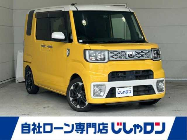 ダイハツ ウェイク G ターボ SA Ⅱ 沖縄県 2014(平26)年 5.5万km フェスタイエロー/パールホワイト2トーン (株)IDOMが運営する【じしゃロンコザ店】の自社ローン専用車両になりますこちらは現金またはオートローンご利用時の価格です。自社ローンご希望の方は別途その旨お申付け下さい/純正ナビ/フルセグＴＶ　/バックカメラ/ETC/両側パワースライドドア　/ドライブレコーダー前後/アイドリングストップ/衝撃被害軽減ブレーキ/プッシュスタート/スマートキー/スペアキー/オートライト