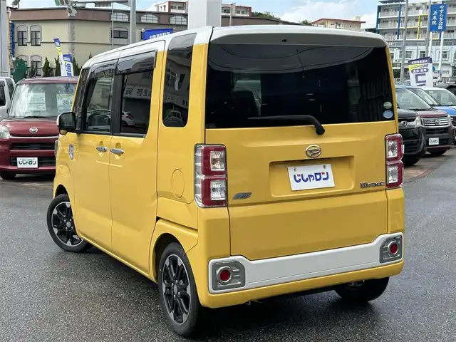 ダイハツ ウェイク G ターボ SA Ⅱ 沖縄県 2014(平26)年 5.5万km フェスタイエロー/パールホワイト2トーン (株)IDOMが運営する【じしゃロンコザ店】の自社ローン専用車両になりますこちらは現金またはオートローンご利用時の価格です。自社ローンご希望の方は別途その旨お申付け下さい/純正ナビ/フルセグＴＶ　/バックカメラ/ETC/両側パワースライドドア　/ドライブレコーダー前後/アイドリングストップ/衝撃被害軽減ブレーキ/プッシュスタート/スマートキー/スペアキー/オートライト