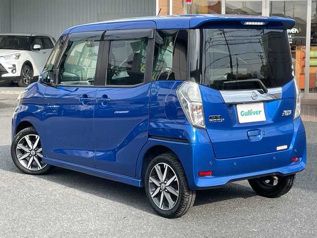 日産 デイズ ルークス HWS X Vセレクション 埼玉県 2018(平30)年 2.3万km オーシャンブルーP 純正ナビ/　DTV/CD/DVD/SD/SD REC/BT/AUX/アラウンドビューモニター　/両側電動スライドドア　　/コーナーセンサー　/エマージェンシーブレーキ　/レーンキープ/アイドリングストップ/ＥＴＣ　/前方ドライブレコーダー/スマートキー/スペアキー×1/ハーフレザーシート(合皮)/プッシュスタート　/純正１５インチＡＷ/フォグランプ/純正フロアマット