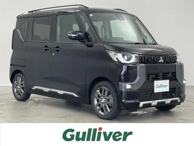 三菱 デリカミニ T プレミアム 埼玉県 2025(令7)年 0.1万km未満 アメジストブラック 届出済未使用　純正９インチナビ　全方位カメラ　衝突軽減装置　両側パワースライドドア　デジタルインナーミラー　ステアリングヒーター　ハーフレザーシート　シートヒーター　ダウンヒルアシストコントロール/T　PREMIUM　9型ディスプレイオーディオ（121/330）　サイドデカール（33/440）