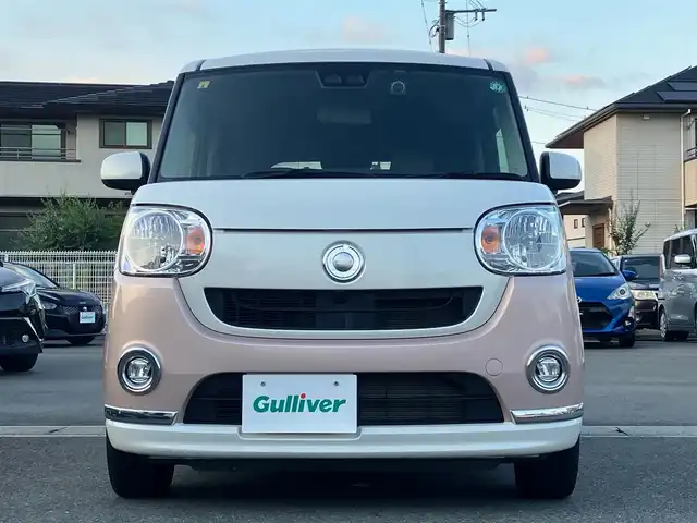 ダイハツ ムーヴ キャンバス X メイクアップ SA Ⅲ 静岡県 2018(平30)年 4.5万km パールホワイトⅢ/ライトローズマイカメタリックⅡ 2トーン エンジンスタートボタン/パワーステアリング/パワーウィンドウ/アイドリングストップ/スマートキー/オートエアコン/USB入力端子/バックカメラ/純正ナビ(CD/DVD/BT/フルセグ)/ドライブレコーダー/ベンチシート/フロアマット/両側スライドドア/ABS/横滑り防止装置/コーナーセンサー/レーンキープアシスト/盗難防止装置/オートライト/オートマチックハイビーム/Wエアバック/衝突軽減システム
