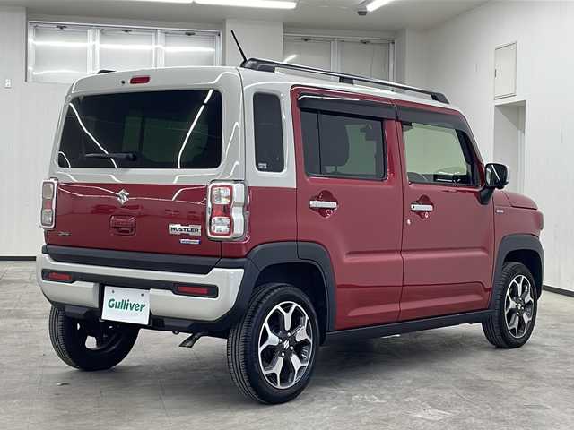 スズキ ハスラー Jスタイル Ⅱ ターボ 長崎県 2022(令4)年 1.5万km フェニックスレッドパール/ソフトベージュメタリック 純正メモリナビ/・全周囲カメラ/・フルセグ/CD/DVD/Bluetooth/プッシュスタート/スマートキー×２/純正フロアマット/純正15インチアルミ/衝突軽減システム/ドライブレコーダー/レーダークルーズコントロール/レーンキープアシスト/横滑り防止装置/クリアランスソナー/パドルシフト/ステアリングスイッチ/前席シートヒーター/オートライト/オートマチックハイビーム/LEDヘッドライト/オートハイビーム/シートバックテーブル/フォグ/車線逸脱警報/USB端子　2口