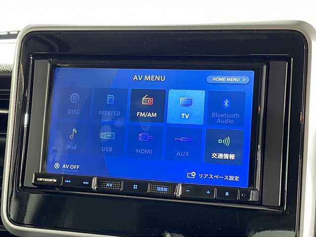 スズキ スペーシア カスタム HYBRID XS 沖縄県 2021(令3)年 6.4万km ピュアホワイトP 県外仕入　/禁煙車　/社外ナビ　/　ＤＶＤ　ＣＤ　Ｂｌｕｅｔｏｏｔｈ　/バックカメラ　/両側パワースライドドア　/レーダークルーズコントロール　/前方ドライブレコーダー　/デュアルカメラブレーキサポート/シートヒーター