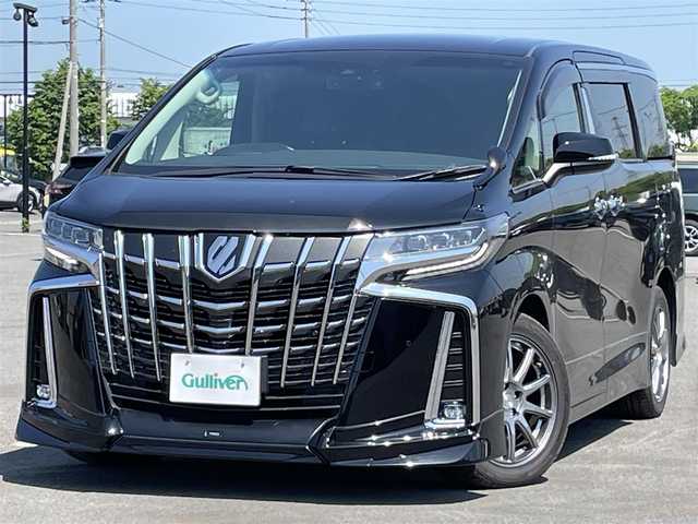 トヨタ アルファード S Cパッケージ 道央・札幌 2018(平30)年 7.6万km ブラック ４WD/社外メモリーナビ/CD/DVD/BT/フルセグ/社外フリップダウンモニター/トヨタセーフティセンス/プリクラッシュセーフティ/横滑り防止装置/レーダークルーズコントロール/レーンキープアシスト/クリアランスソナー/パーキングサポートブレーキ/ロードサインアシスト/バックカメラ/ビルトインETC/デジタルインナーミラー/アイドリングストップ/ECOMODE/両側パワースライドドア/パワーバックドア/前席/２列目パワーシート/D席メモリーシート/前席シートヒーター/前席エアシート/レザーシート/革巻きウッドコンビステアリング/ステアリングリモコン/ハンドルヒーター/AC100V/電動パーキング/ブレーキホールド/MTモード付AT/プッシュスタート/スマートキー/純正リモートスタート/LEDヘッドライト/オートライト/オートハイビーム/フォグランプ/電動格納ミラー/ウィンカーミラー/社外フロアマット/ドアバイザー/スペアキー/TRDエアロ/社外テールランプ