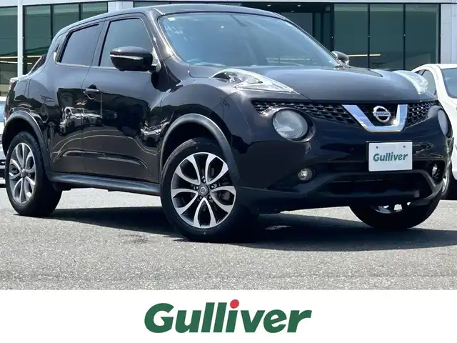 日産 ジューク 15RX 島根県 2014(平26)年 4.7万km ナイトベールパープル ワンオーナー/純正ナビ/AM/FM/CD/DVD/BT/全周囲カメラ/ETC /オートライト/HIDライト/フォグランプ/純正フロアマット/アイドリングストップ/スマートキー