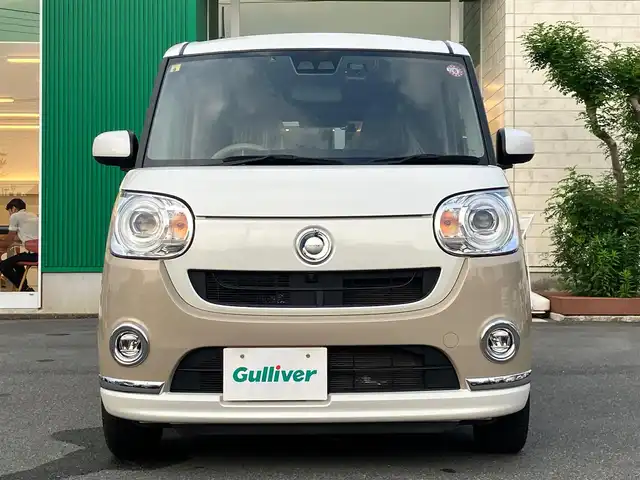 ダイハツ ムーヴ キャンバス G メイクアップ リミテッド　SAⅢ 静岡県 2020(令2)年 2.7万km パールホワイトⅢ/ナチュラルベージュマイカメタリック 2トーン エンジンスタートボタン/パワーステアリング/パワーウィンドウ/アイドリングストップ/オートエアコン/スマートキー/USB入力端子/ETC/全方位カメラ/純正8インチナビ（CD/DVD/BT/フルセグ）/ドライブレコーダー前後/ベンチシート/両側パワースライドドア/ABS/横滑り防止装置/コーナーセンサー/レーンキープアシスト/盗難防止装置/オートライト/オートマチックハイビーム/LEDヘッドライト/Wエアバック/衝突軽減システム/TVキャンセラー